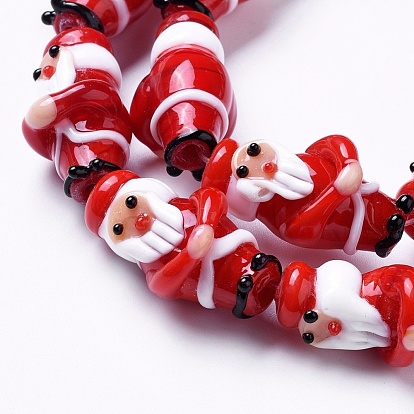 Handmade Lampwork Beads, For Christmas, Father Christmas