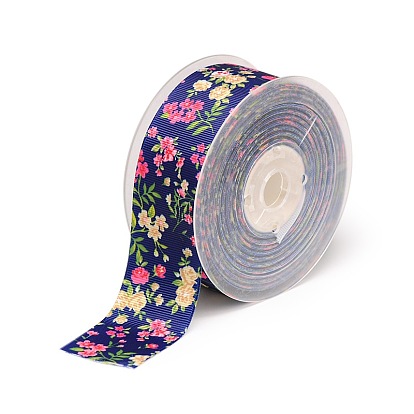 Polyester rubans en gros-grain imprimés floral recto