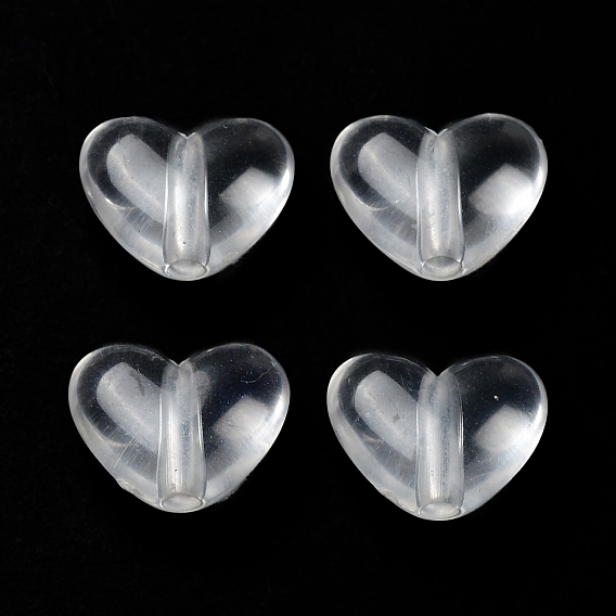 Perles acryliques transparentes, cœur