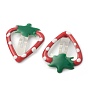 Iron Snap Hair Clips, with Enamel, for Children's Day, Strawberry