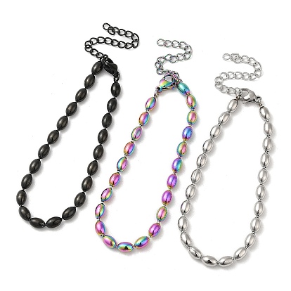 304 овальные браслеты-цепочки из нержавеющей стали для женщин