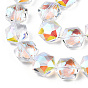 Faceted Glass Beads Strands, Clear