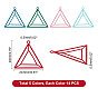 Unicraftale 70 шт. 5 цвета 430 филигранные подвески из нержавеющей стали, окрашеные, гравированные металлические украшения, треугольные