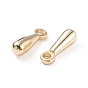 Brass Charms, Long-Lasting Plated, Teardrop