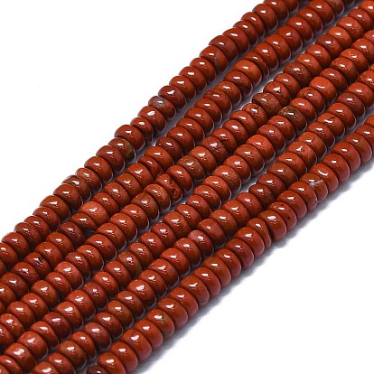 Natural Red Jasper Beads Strands, Disc