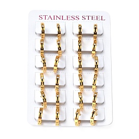 Boucles d'oreilles créoles strass cristal, 304 bijoux en acier inoxydable pour femmes