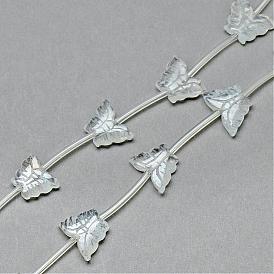 Natural Quartz Crystal Beads Strands, Butterfly