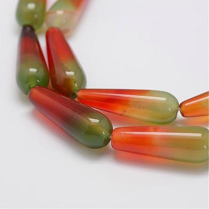 Natural Agate Bead Strands, Drop, Dyed