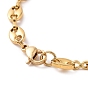 Vacuum Plating 304 Stainless Steel Coffee Bean Chain Necklace for Men Women