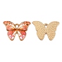 Colgantes de esmalte de aleación de tono dorado claro, sin plomo y cadmio, encanto de mariposa
