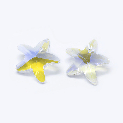 Faceted Glass Pendants, Star