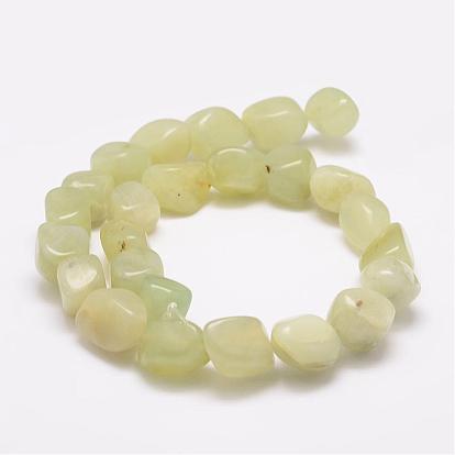 Xiuyan naturales hebras de perlas de jade, piedra caída, pepitas