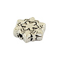 Perles de flocon de neige en alliage de style tibétain, sans cadmium et sans plomb, 8.5x9.5x3mm, trou: 1 mm, environ 1120 pcs / 1000 g