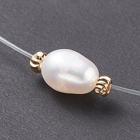 Ожерелье с подвеской из натурального жемчуга с нейлоновой проволокой для женщин