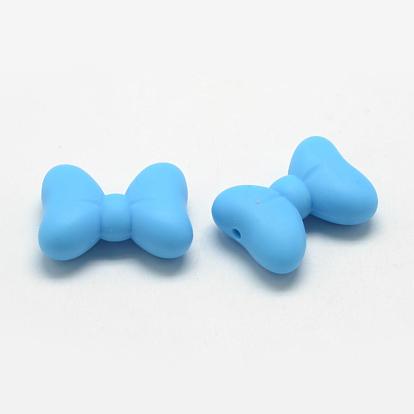 Food Grade Eco-Friendly Silicone Focal Beads, Chewing Beads For Teethers, DIY Nursing Necklaces Making, Bowknot