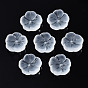 Transparent Frosted Glass Beads, Flower