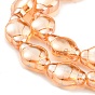 Electroplate Transparent Glass Beads Strands, Pearl Luster Plated, Lantern