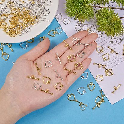 DIY Jewelry Making Findings, Including 100 Sets 2 Colors Tibetan Style Alloy Toggles Clasps & 200Pcs 2 Colors ron Open Jump Rings