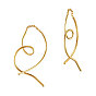 SHEGRACE 925 Sterling Silver Dangle Earrings, with Cable Chains, Real 18K Gold Plated