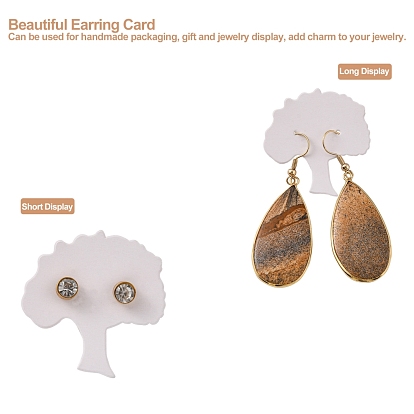 Cartes d'affichage de boucles d'oreilles en carton, arbre