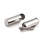 304 Stainless Steel Slide On End Clasp Tubes, Slider End Caps