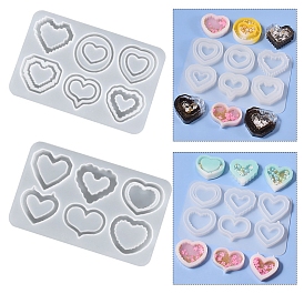 Heart Quicksand Molds, Silicone Shaker Molds, for UV Resin, Epoxy Resin Craft Making