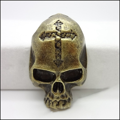 Tibetan Style Alloy Pendants, Skull
