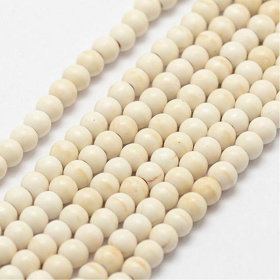 Synthetic Magnesite Bead Strands, Round