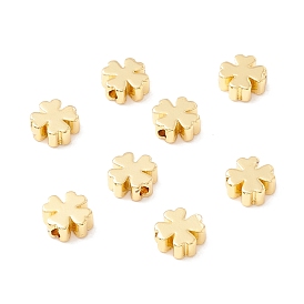 Brass Beads, Long-Lasting Plated, Clover