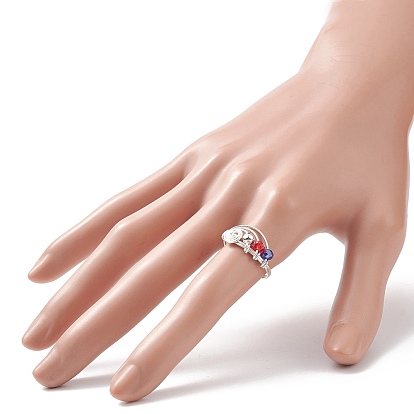 Плетеное кольцо на палец из стеклянных бусин, ювелирные изделия из серебряной латуни с вихревой проволокой для мужчин и женщин