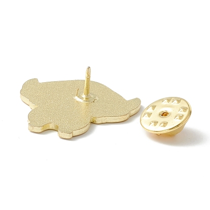 Mushroom with Knife Enamel Pin, Cartoon Alloy Brooch for Backpack Clothes, Light Gold
