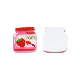 Printed Acrylic Cabochons, Strawberry Jam