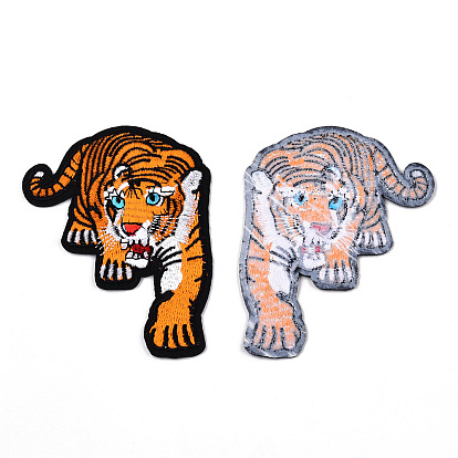 Computerized Embroidery Cloth Iron On Patches, Costume Accessories, Appliques, Tiger