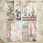 Cat/Flower Pattern Scrapbook Paper, for DIY Album Scrapbook, Background Paper, Diary Decoration
