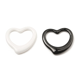 Bioceramics Zirconia Ceramic Linking Ring, Nickle Free, No Fading and Hypoallergenic, Heart Connector