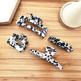 Vintage Black and White Cow Print Hair Clip for Fringe, Updo, French Twist Hairstyles
