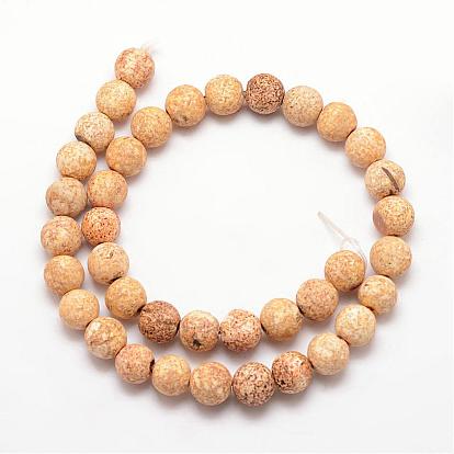 Natural Agate Bead Strands, Round, Dyed & Heated