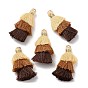 Polycotton Tassel Pendant Decorations, with Iron Loops