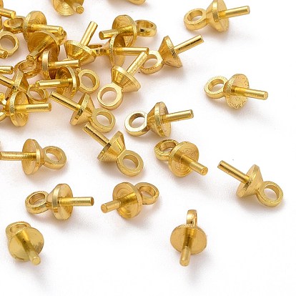 Brass Cup Peg Bails Pendants, For Half Drilled Bead