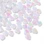 100 шт. Экологически чистые прозрачные акриловые бусины., окрашенные, AB цвет, сердце