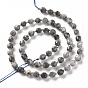 Chapelets de perles labradorite naturelle , baril, facette