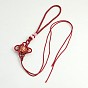 Nylon Cord Loops, with Chinese Knot, 160mm