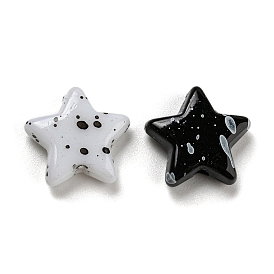 Spray Painted Opaque Acrylic Beads, Star