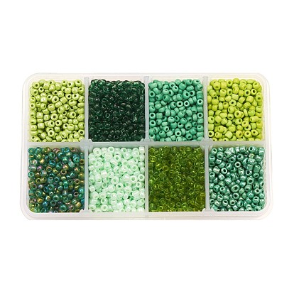8/0 cuentas de vidrio semillas redondas perlas espaciadoras sueltas, 3 mm, agujero: 1 mm