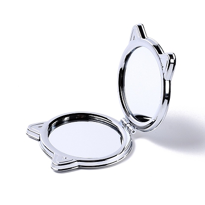 DIY hibou en forme spéciale diamant peinture mini kits de miroir de maquillage, miroirs de courtoisie rabattables des deux côtés, avec strass, stylo, bac en plastique et boue de forage