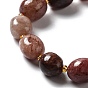 Perlas de cuarzo natural de fresa hebras, oval