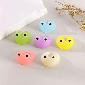 Cute Candy-colored Cartoon Frog Ring Resin Personality Unisex Jewelry