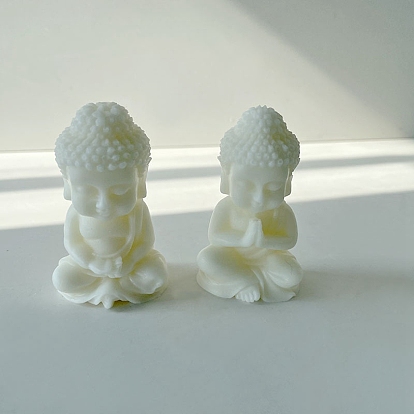 Estatua de Buda vela perfumada moldes de silicona de calidad alimentaria, moldes para hacer velas, molde para velas de aromaterapia