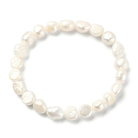 Pulseras elásticas con cuentas de perlas naturales