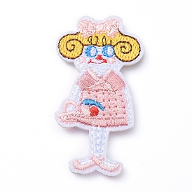Computerized Embroidery Cloth Iron on/Sew on Patches, Costume Accessories, Appliques, Girl